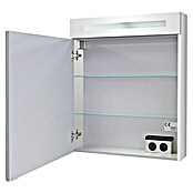 Fackelmann B.clever LED-Spiegelschrank (1-türig, B x H: 60 x 70,6 cm, Weiß) | BAUHAUS