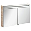 Fackelmann B.clever LED-Spiegelschrank (2-türig, B x H: 120 x 70,6 cm, Holzoptik Alaska Esche) | BAUHAUS