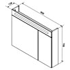 Fackelmann B.clever LED-Spiegelschrank (2-türig, B x H: 90 x 70,6 cm, Holzoptik Alaska Esche) | BAUHAUS