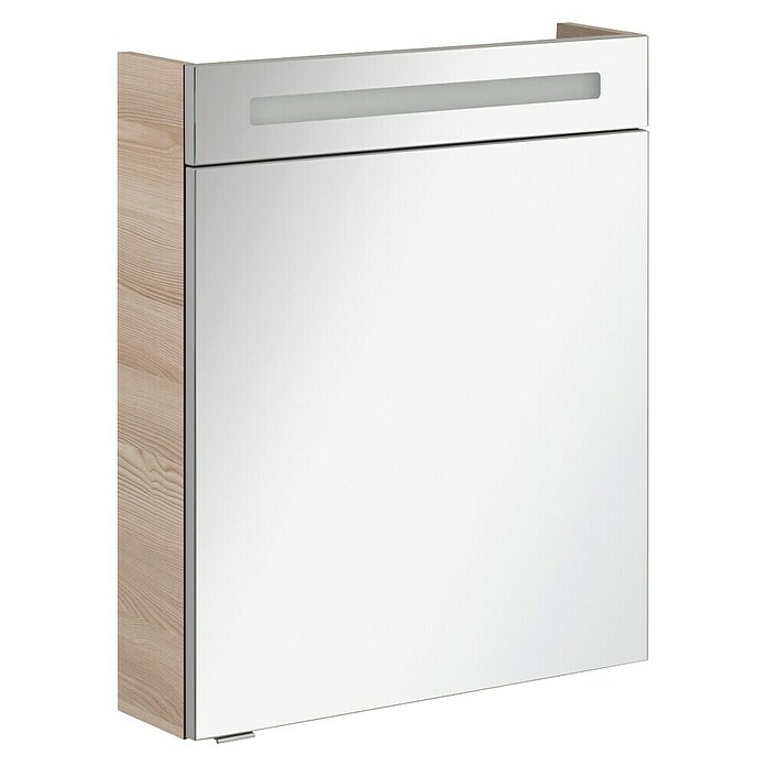 Fackelmann B.clever LED-Spiegelschrank (1-türig, B x H: 60 x 70,6 cm, Holzoptik Alaska Esche) | BAUHAUS