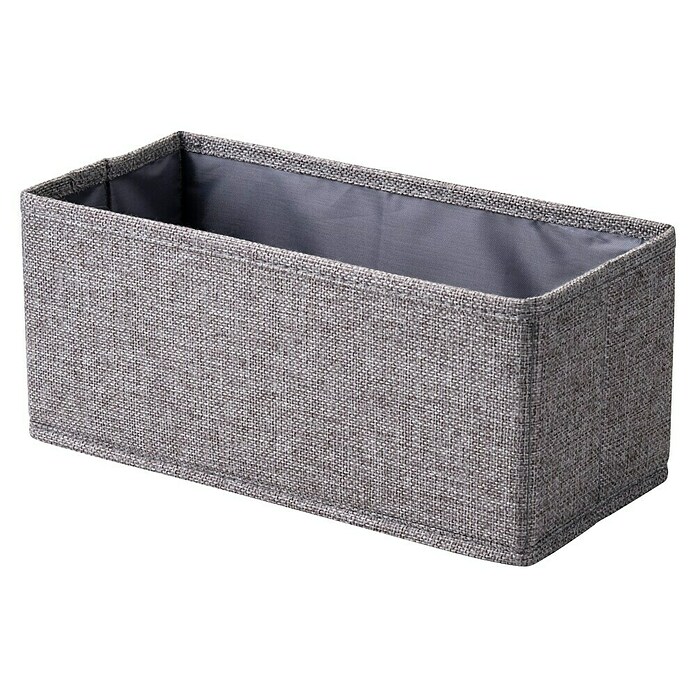 Fackelmann B.Paris Bad-Aufbewahrungskorb (L x B x H: 28 x 13 x 12 cm, Polyester, Faltbar, Grau) | BAUHAUS