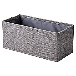Fackelmann B.Paris Bad-Aufbewahrungskorb (L x B x H: 28 x 13 x 12 cm, Polyester, Faltbar, Grau)