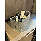 Fackelmann B.Paris Bad-Aufbewahrungskorb (L x B x H: 28 x 13 x 12 cm, Polyester, Faltbar, Grau) | BAUHAUS