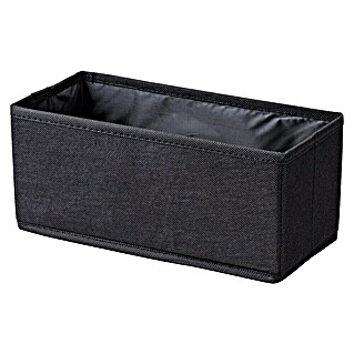 Fackelmann B.Paris Bad-Aufbewahrungskorb (L x B x H: 28 x 13 x 12 cm, Polyester, Faltbar, Schwarz)