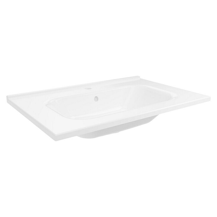 Fackelmann B.Paris Badmöbel-Set (Gesamtbreite Badmöbel: 70,5 cm, Mit Gussmarmorbecken, Rigoletto Eiche Holzoptik/Schwarz, Material Waschbecken: Marmorguss) | BAUHAUS