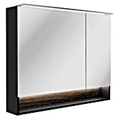 Fackelmann B.Paris LED-Spiegelschrank (B x H: 90 x 71,8 cm, 2-türig, Rigoletto Eiche Holzoptik/Schwarz) | BAUHAUS