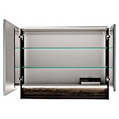 Fackelmann B.Paris LED-Spiegelschrank (B x H: 90 x 71,8 cm, 2-türig, Rigoletto Eiche Holzoptik/Schwarz) | BAUHAUS