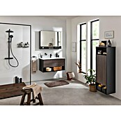 Fackelmann B.Paris Midischrank (B x T x H: 40,2 x 32 x 125,7 cm, Anschlag: Links, Rigoletto Eiche Holzoptik/Schwarz) | BAUHAUS