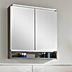 Fackelmann B.Paris LED-Spiegelschrank (B x H: 70 x 71,8 cm, 2-türig, Cubanit Grau) | BAUHAUS