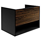 Fackelmann B.Paris Badmöbel-Set (Gesamtbreite Badmöbel: 70,5 cm, Mit Glasbecken, Rigoletto Eiche Holzoptik/Schwarz) | BAUHAUS