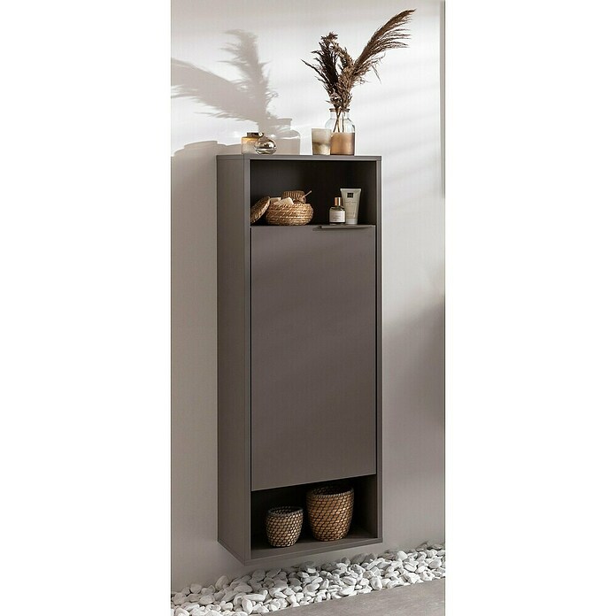 Fackelmann B.Paris Midischrank (B x T x H: 40,2 x 32 x 125,7 cm, Anschlag: Links, Cubanit Grau) | BAUHAUS