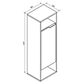 Fackelmann B.Paris Midischrank (B x T x H: 40,2 x 32 x 125,7 cm, Anschlag: Links, Cubanit Grau) | BAUHAUS