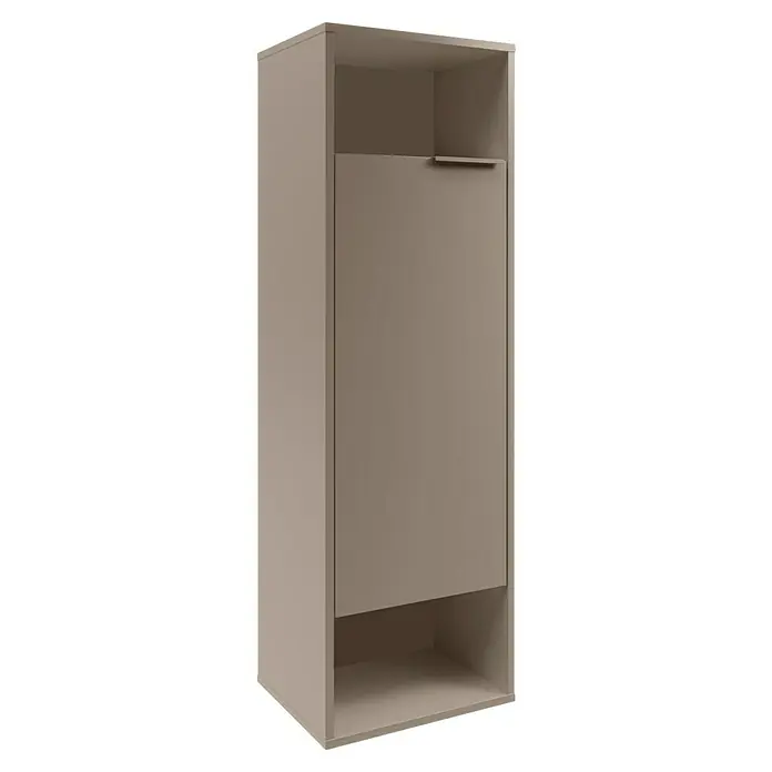 Fackelmann B.Paris Midischrank - B x T x H: 40,2 x 32 x 125,7 cm, Anschlag: Links, Cubanit grau - Aufnahme eines stilvollen und modernen Aufbewahrungsschranks in einer eleganten Farbtönung, der Funktionalität und Design nahtlos vereint.
