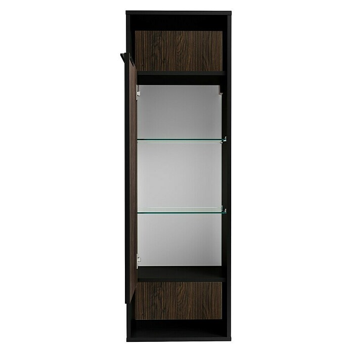 Fackelmann B.Paris Midischrank (B x T x H: 40,2 x 32 x 125,7 cm, Anschlag: Links, Rigoletto Eiche Holzoptik/Schwarz) | BAUHAUS