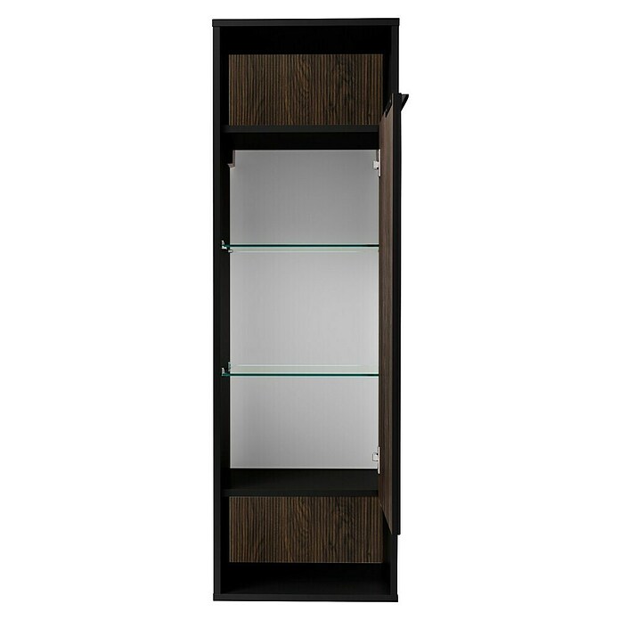 Fackelmann B.Paris Midischrank (B x T x H: 40,2 x 32 x 125,7 cm, Anschlag: Rechts, Rigoletto Eiche Holzoptik/Schwarz) | BAUHAUS