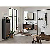 Fackelmann B.Paris Midischrank (B x T x H: 40,2 x 32 x 125,7 cm, Anschlag: Rechts, Rigoletto Eiche Holzoptik/Schwarz) | BAUHAUS