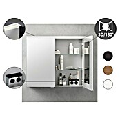 Fackelmann B.perfekt LED-Spiegelschrank (B x H: 100 x 69,4 cm, 3-türig, Dark Oak Holzoptik) | BAUHAUS