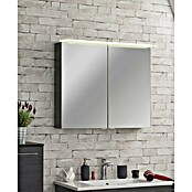Fackelmann B.perfekt LED-Spiegelschrank (B x H: 80 x 69,4 cm, 2-türig, Dark Oak Holzoptik) | BAUHAUS