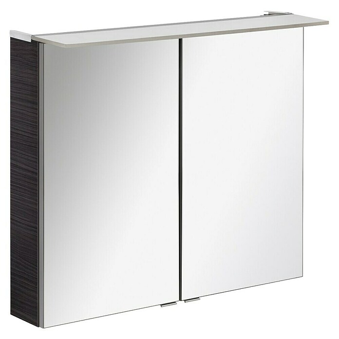 Fackelmann B.perfekt LED-Spiegelschrank (B x H: 80 x 69,4 cm, 2-türig, Dark Oak Holzoptik) | BAUHAUS