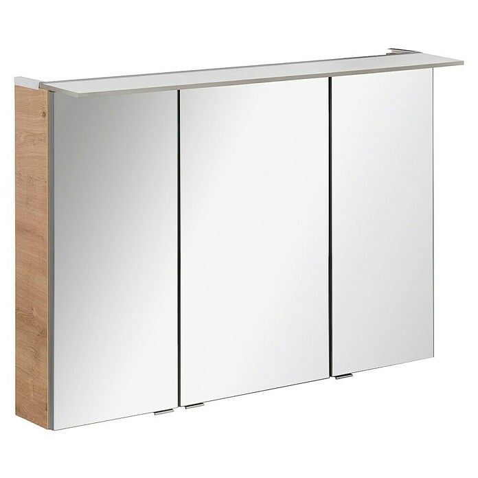 Fackelmann B.perfekt LED-Spiegelschrank (B x H: 100 x 69,4 cm, Ast Eiche Holzoptik) | BAUHAUS