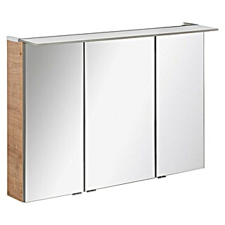 Fackelmann B.perfekt LED-Spiegelschrank (B x H: 100 x 69,4 cm, Ast Eiche Holzoptik)