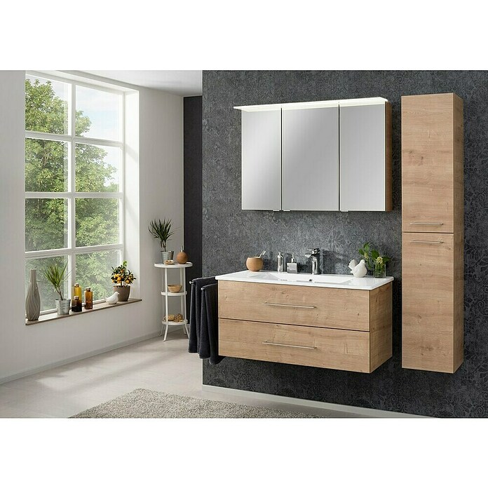 Fackelmann B.perfekt Badmöbel-Set (Gesamtbreite Badmöbel: 103 cm, Ast Eiche Holzoptik) | BAUHAUS