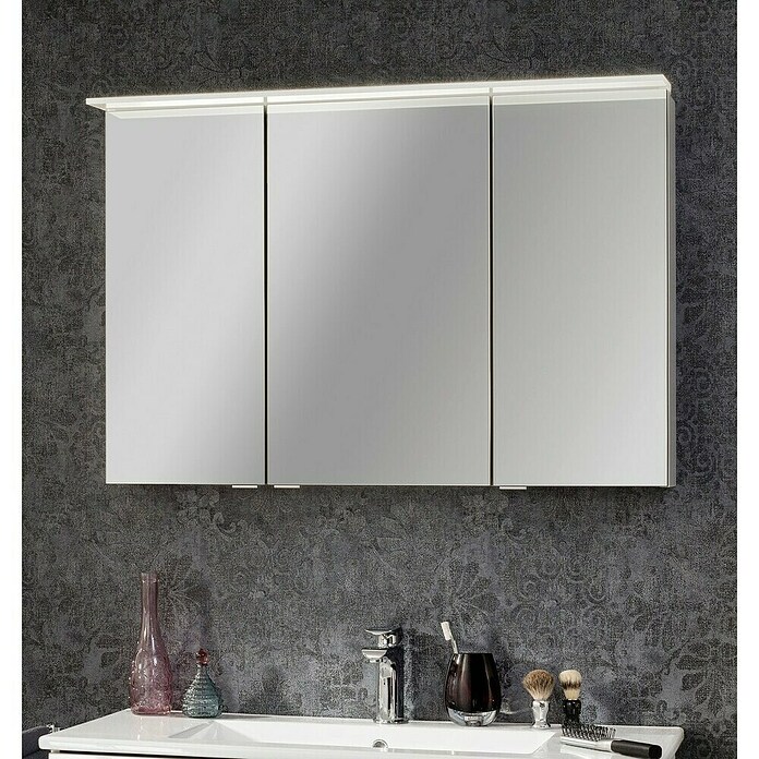 Fackelmann B.perfekt LED-Spiegelschrank (B x H: 100 x 69,4 cm, Weiß) | BAUHAUS