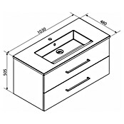 Fackelmann B.perfekt Badmöbel-Set (Gesamtbreite Badmöbel: 103 cm, Ast Eiche Holzoptik) | BAUHAUS