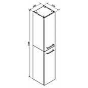 Fackelmann B.perfekt Hochschrank (B x T x H: 30 x 31,8 x 158,8 cm, Dark Oak Holzoptik) | BAUHAUS