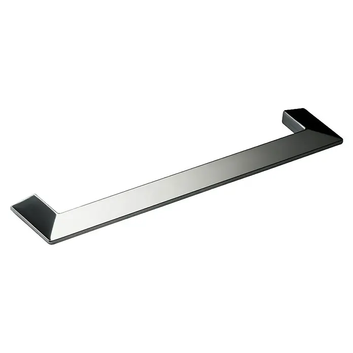 Fackelmann B.perfekt Bad-Hochschrank - B x T x H: 30 x 31,8 x 158,8 cm, Dark Oak Holzoptik - Stylischer, eckiger Möbelgriff aus glänzendem Chrom für moderne Möbeldesigns. Ein echter Hingucker.