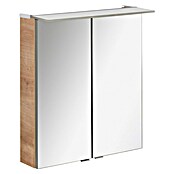 Fackelmann B.perfekt LED-Spiegelschrank (B x H: 60 x 69,4 cm, 2-türig, Ast Eiche Holzoptik) | BAUHAUS