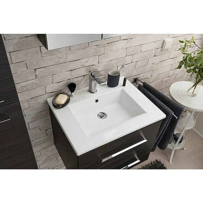 Fackelmann B.perfekt Badmöbel-Set (Gesamtbreite Badmöbel: 62,2 cm, Dark Oak Holzoptik) | BAUHAUS