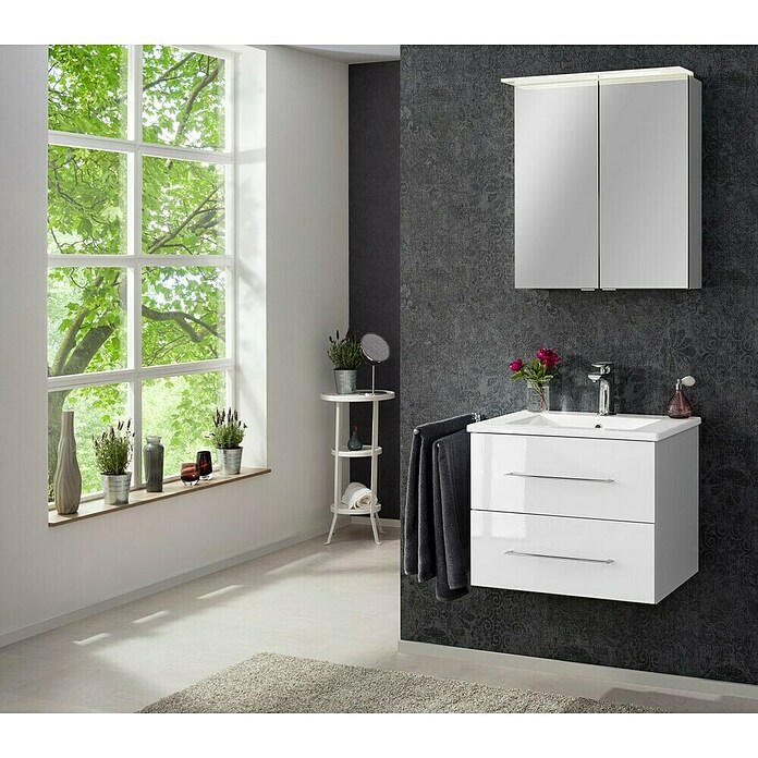 Fackelmann B.perfekt LED-Spiegelschrank (B x H: 60 x 69,4 cm, Weiß) | BAUHAUS