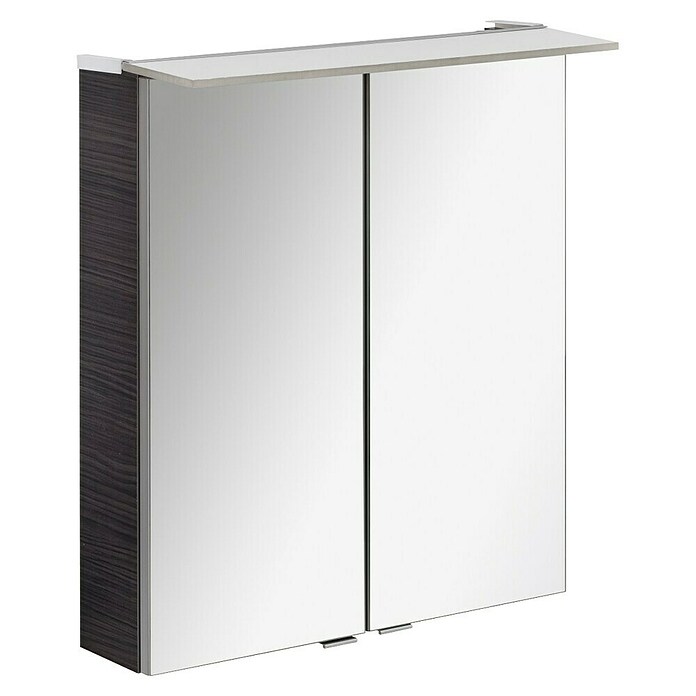Fackelmann B.perfekt LED-Spiegelschrank (B x H: 60 x 69,4 cm, Dark Oak Holzoptik) | BAUHAUS