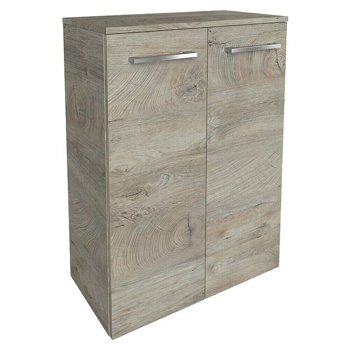 Fackelmann B.style Midischrank (2-türig, B x T x H: 60,2 x 32 x 82,6 cm, Nature Oak Holzoptik) | BAUHAUS