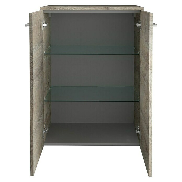 Fackelmann B.style Midischrank (2-türig, B x T x H: 60,2 x 32 x 82,6 cm, Nature Oak Holzoptik) | BAUHAUS