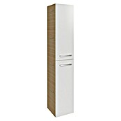 Fackelmann B.style Hochschrank (B x T x H: 30 x 31,8 x 162 cm, Anschlag: Rechts, Weiß Hochglanz/Sandeiche) | BAUHAUS