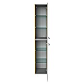 Fackelmann B.style Hochschrank (B x T x H: 30 x 31,8 x 162 cm, Anschlag: Rechts, Weiß Hochglanz/Sandeiche) | BAUHAUS