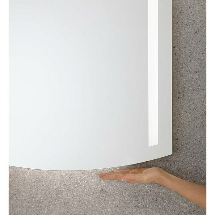 Fackelmann B.style LED-Lichtspiegel (B x H: 80 x 80 cm, Einfacher Anschluss über Schraubklemme, Oval) | BAUHAUS