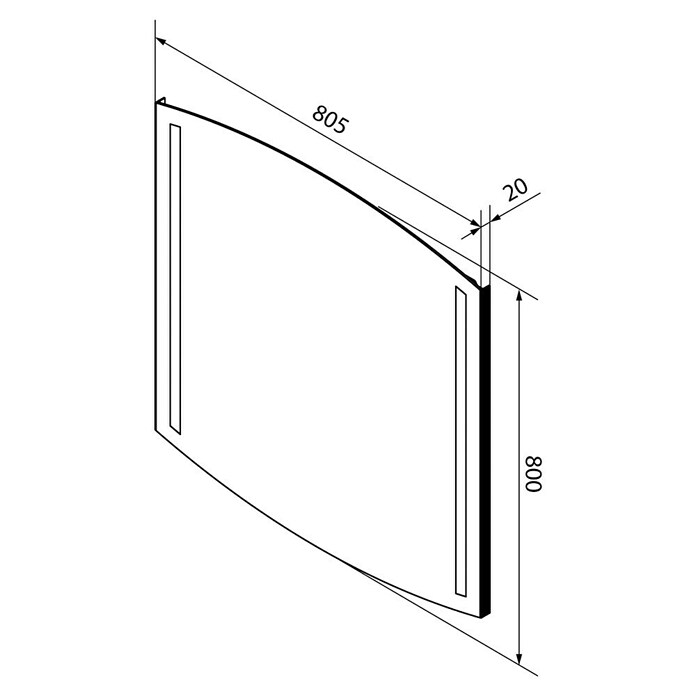 Fackelmann B.style LED-Lichtspiegel (B x H: 80 x 80 cm, Einfacher Anschluss über Schraubklemme, Oval) | BAUHAUS