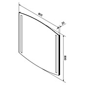 Fackelmann B.style LED-Lichtspiegel (B x H: 80 x 80 cm, Einfacher Anschluss über Schraubklemme, Oval) | BAUHAUS