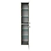 Fackelmann B.style Hochschrank (B x T x H: 30 x 31,8 x 162 cm, Anschlag: Rechts, Weiß Hochglanz/Nature Oak Holzoptik) | BAUHAUS