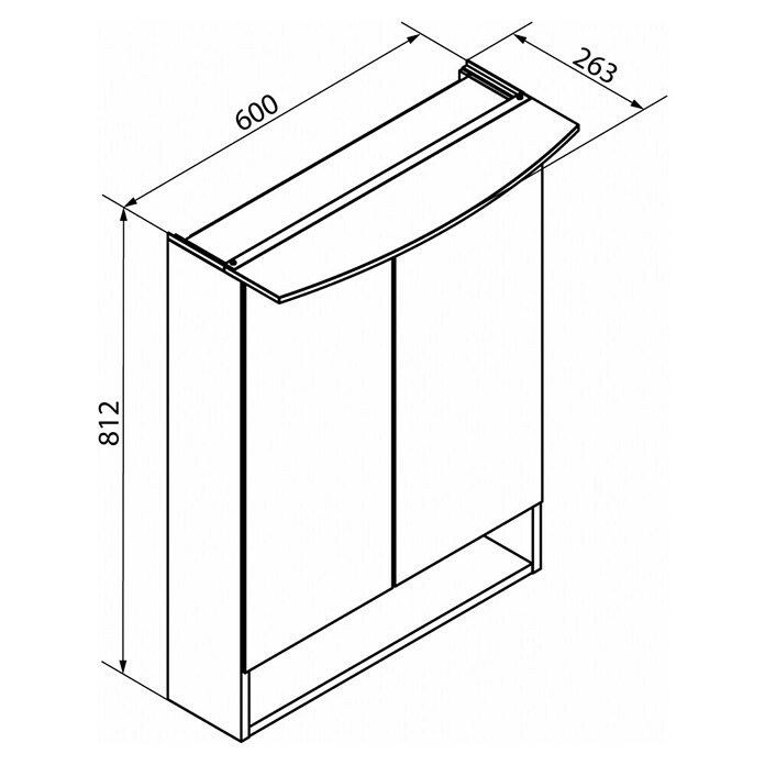 Fackelmann B.style LED-Spiegelschrank (B x H: 60 x 81,2 cm, Sandeiche) | BAUHAUS