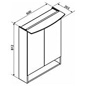 Fackelmann B.style LED-Spiegelschrank (B x H: 60 x 81,2 cm, Sandeiche) | BAUHAUS