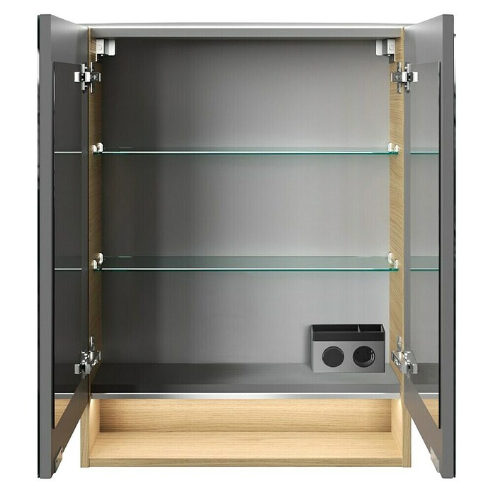 Fackelmann B.style LED-Spiegelschrank (B x H: 60 x 81,2 cm, Sandeiche) | BAUHAUS