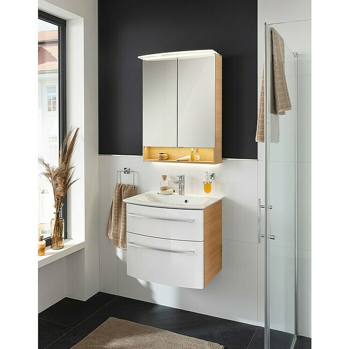 Fackelmann B.style LED-Spiegelschrank (B x H: 60 x 81,2 cm, Sandeiche) | BAUHAUS