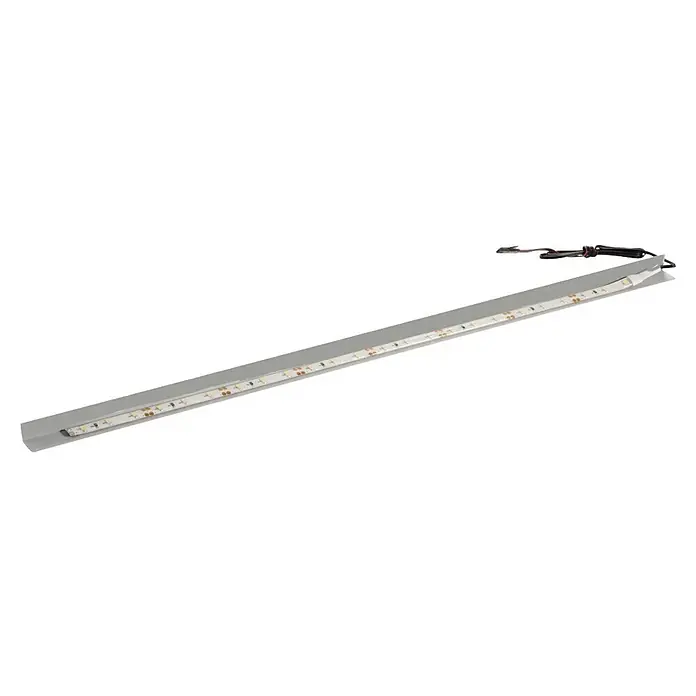 Fackelmann B.style LED-Beleuchtung - 3,6 W, Neutralweiß - Eine LED-Lichtleiste in einem grauen Kanal, ideal für Unterbau- oder Akzentbeleuchtung. Mit Verkabelung für einfache Installation.