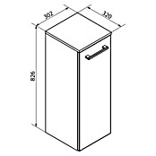 Fackelmann B.style Midischrank (1-türig, B x T x H: 30,2 x 32 x 82,6 cm, Anschlag: Links, Sandeiche) | BAUHAUS