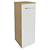 Fackelmann B.style Midischrank (1-türig, B x T x H: 30,2 x 32 x 82,6 cm, Anschlag: Links, Weiß Hochglanz/Sandeiche) | BAUHAUS