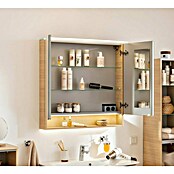 Fackelmann B.style LED-Spiegelschrank (B x H: 80 x 81,2 cm, Sandeiche) | BAUHAUS